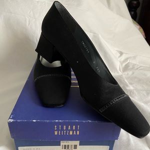 Black Satin Stuart Weitzman Heels